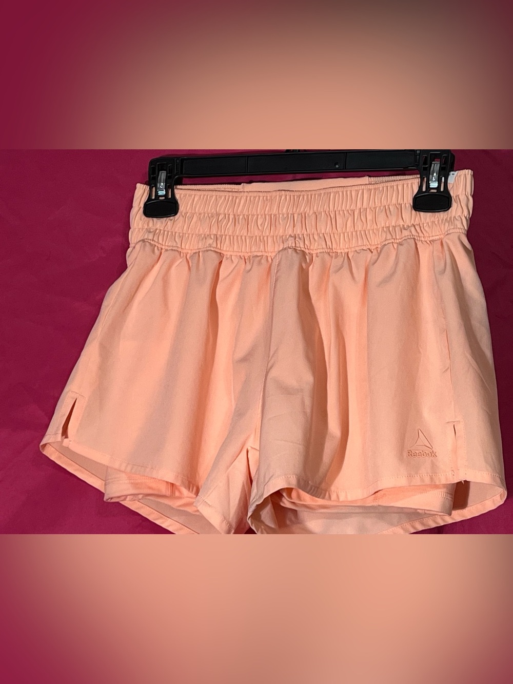 Reebok Women’s XS Peach Athletic Shorts with Smocked Waistband